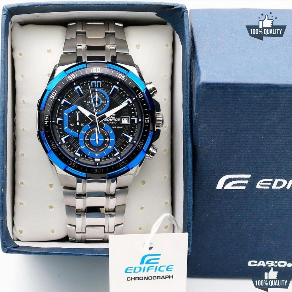 YW-2110 Silver Blue Dial Watch.