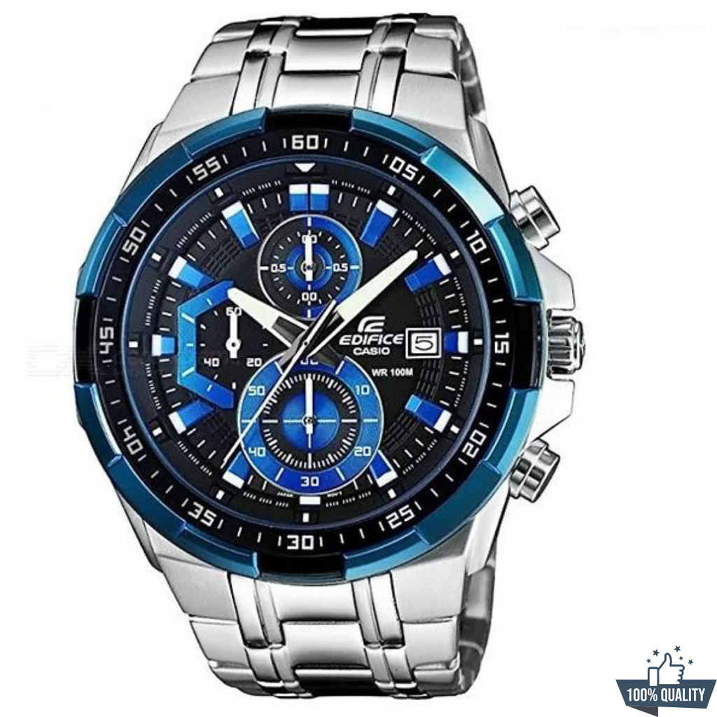 YW-2110 Silver Blue Dial Watch.