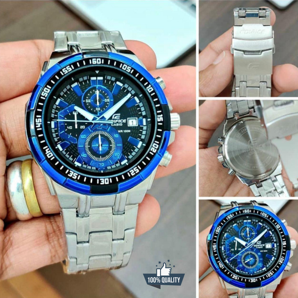 YW-2110 Silver Blue Dial Watch.
