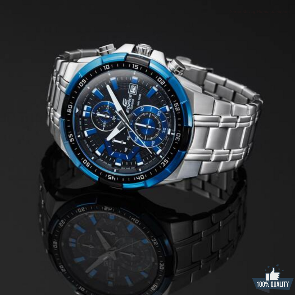 YW-2110 Silver Blue Dial Watch.